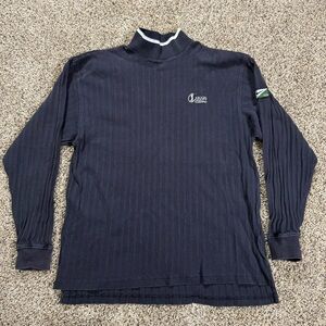 VTG Nike Golf Men’s Textured Long Sleeve Turtleneck Pullover Patch 18 Ribbed Lrg
